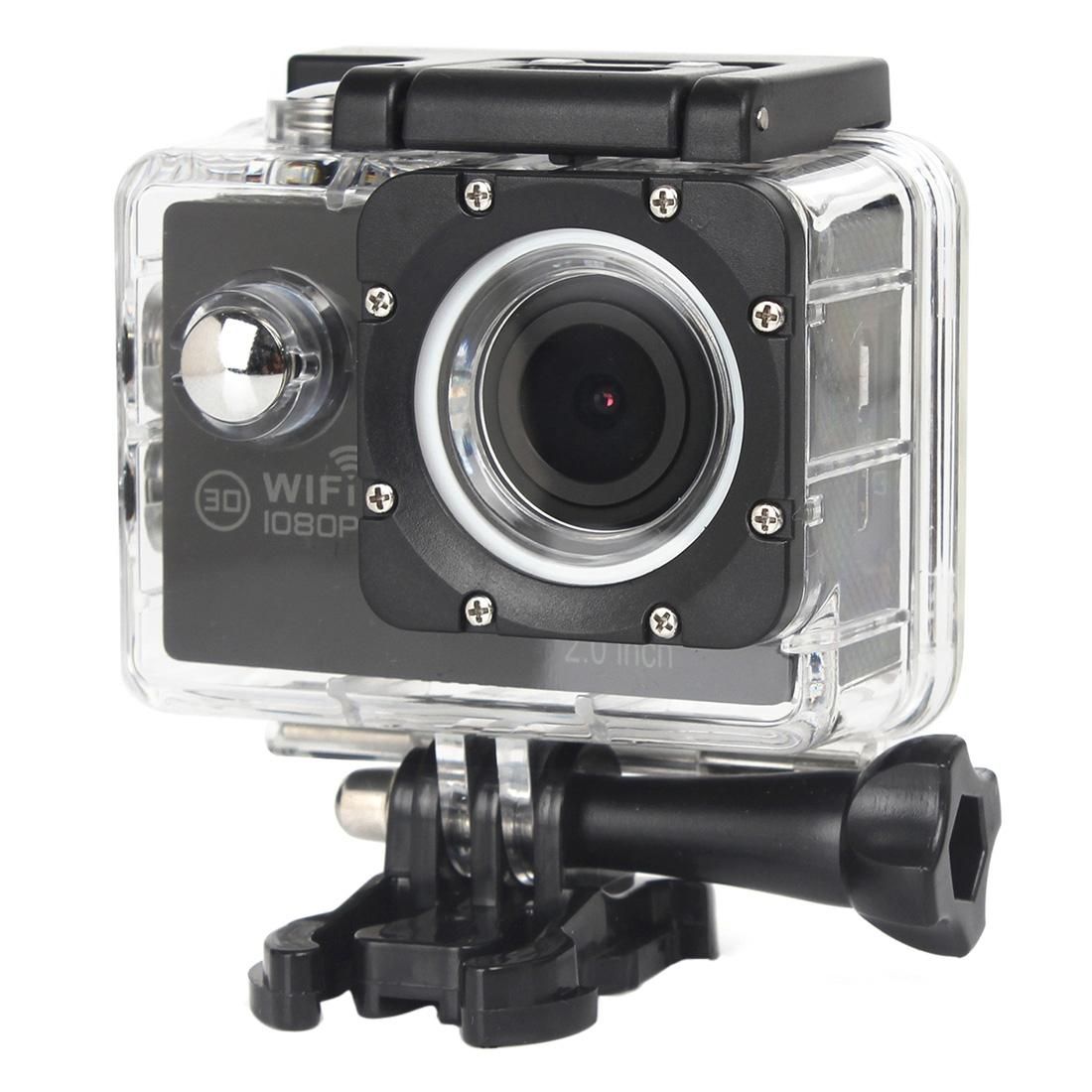 H16 1080P Portable WiFi Waterproof Sport Camera, 2.0 inch Screen,  Generalplus 4248, 170 A+ Degrees Wide Angle Lens, Support TF Card (Magenta)
