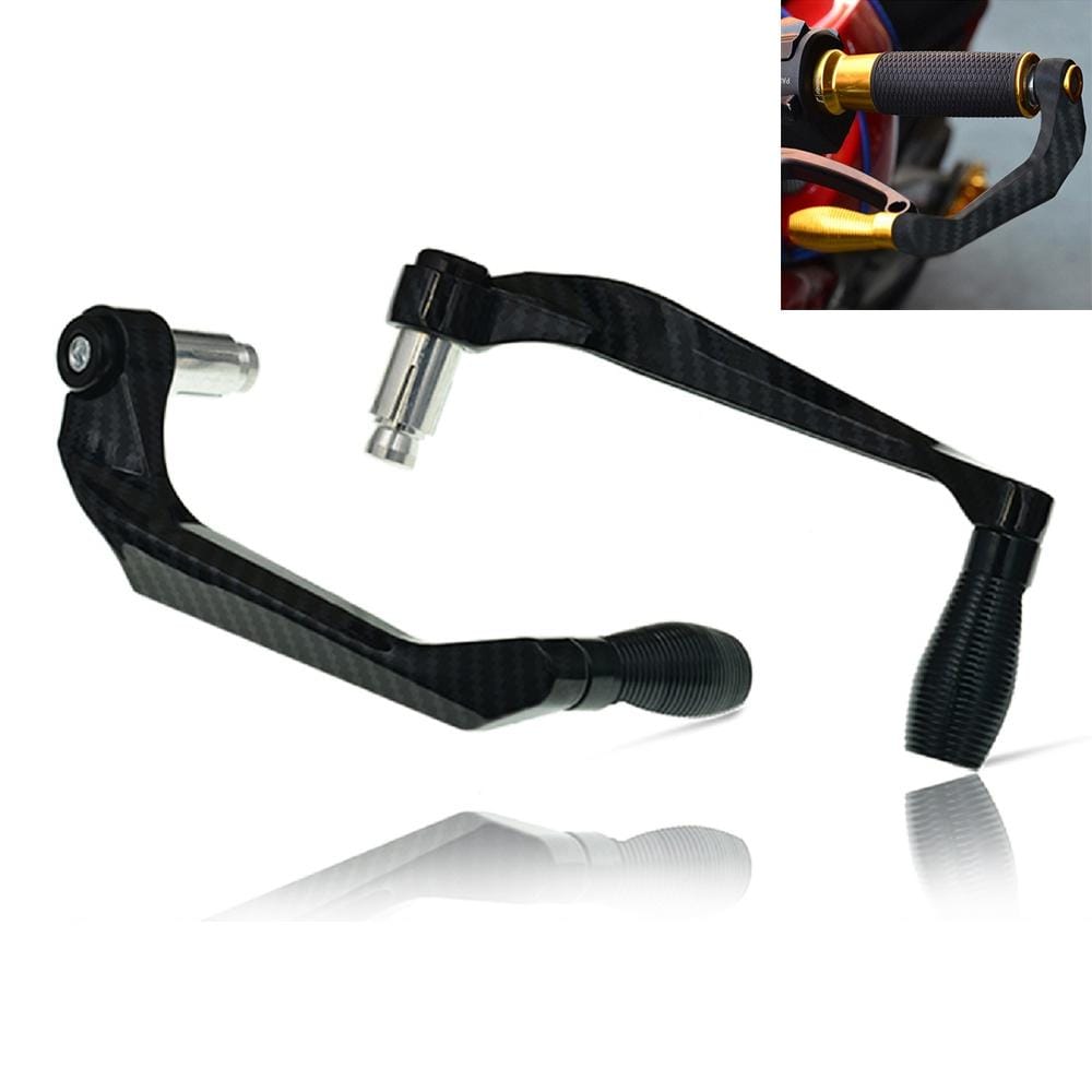 Motorcycle Modification Accessories Carbon Fiber Horn Shape Gear Brake Clutch Handbrake Set (Black)