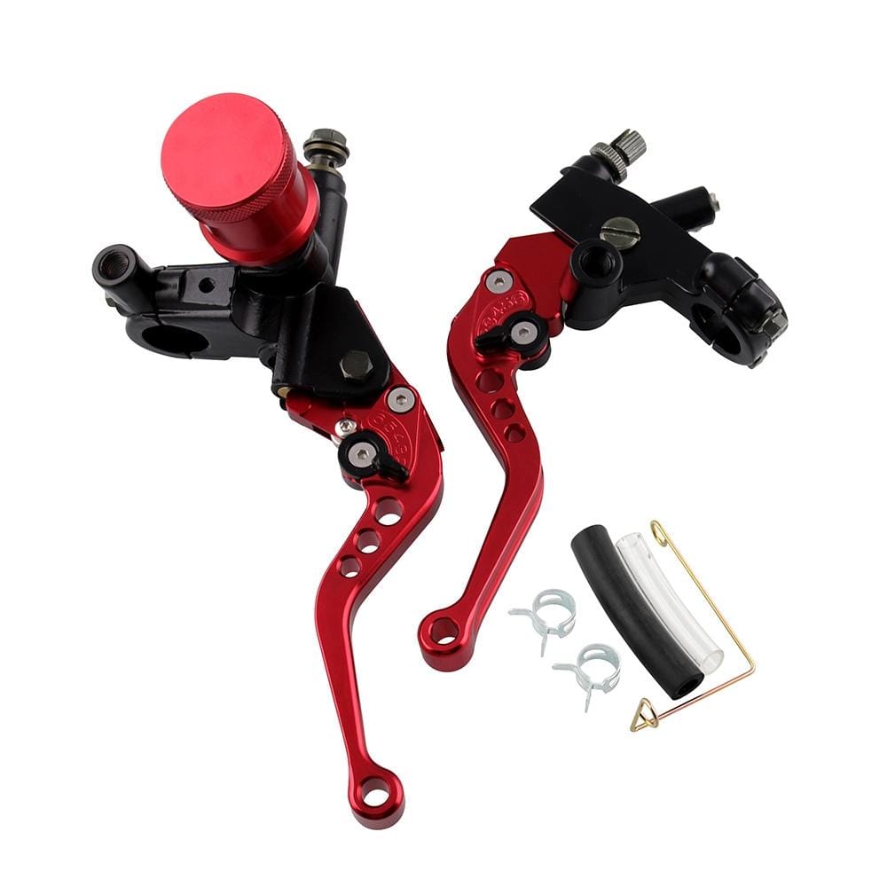 MB-MH032 Modified Motorcycle Mountain Bike Hydraulic Brake Clutch Cylinder Lever for 7/8 inch  Standard Handlebar (Red)