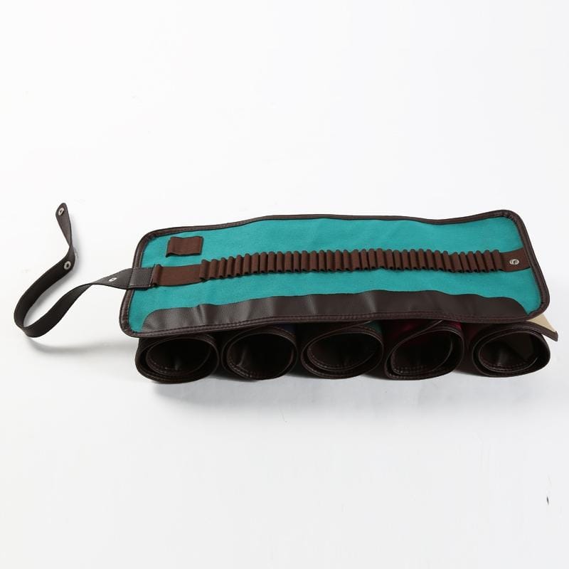 36 Holes Pencil Holder Colored Pencil Bag Storage Pouch Canvas Bag (black )