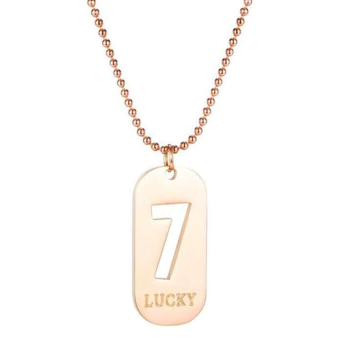 OPK 1681 Personality Simple Number Pendant Clavicle Chain Jewelry