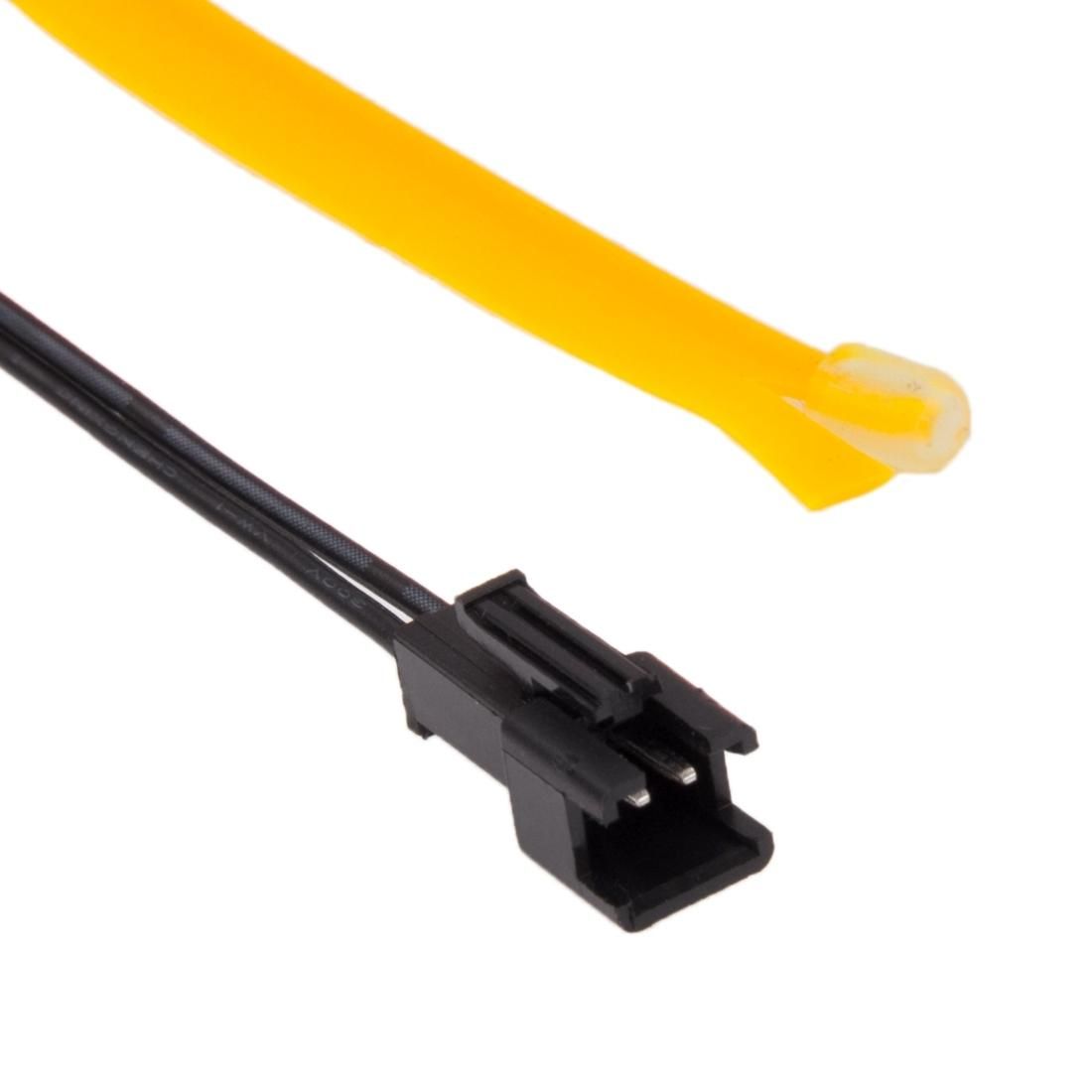 EL Cold Yellow Light Waterproof Flat Flexible Car Strip Light with Driver for Car Decoration, Length: 5m (Green)