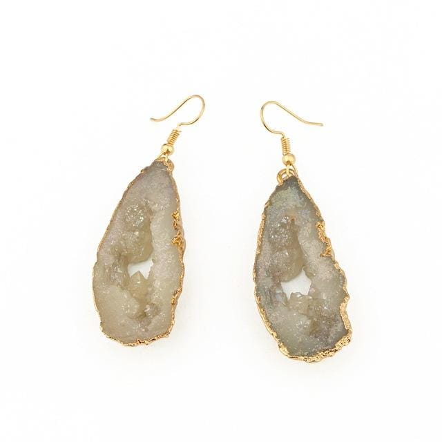3 Pairs Chic Stone Hollow Resin Earrings Big Drop Earrings For Women Statement Jewelry Gifts (Yellow)