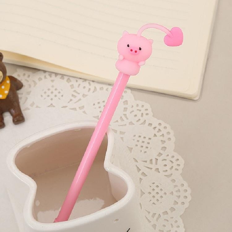 10 PCS Cute Pet Paradise Tentacles Animal Student Gel Pen (Pig)
