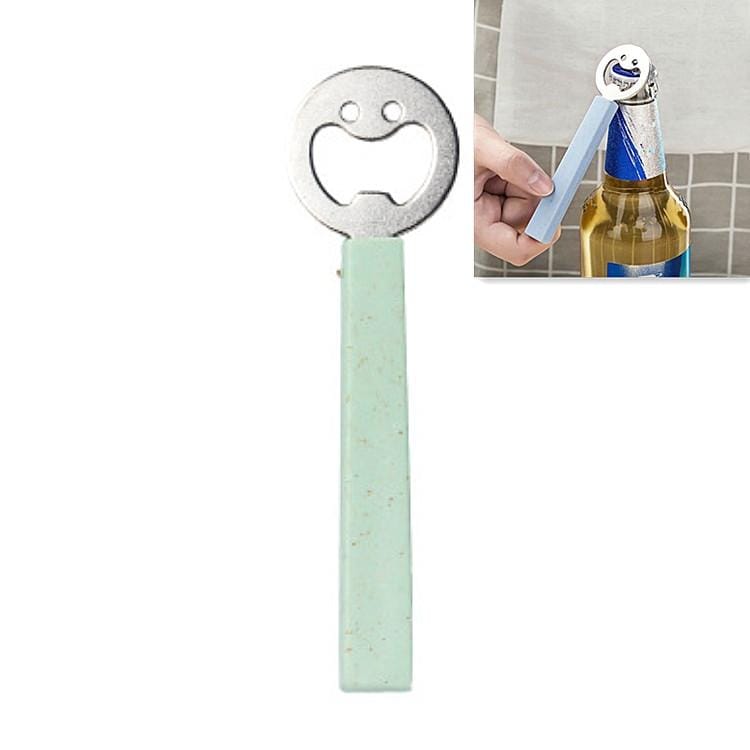 Stainless Steel Multifunctional Smiley Bottle Opener Creative Drink Bottle Opener (Green)