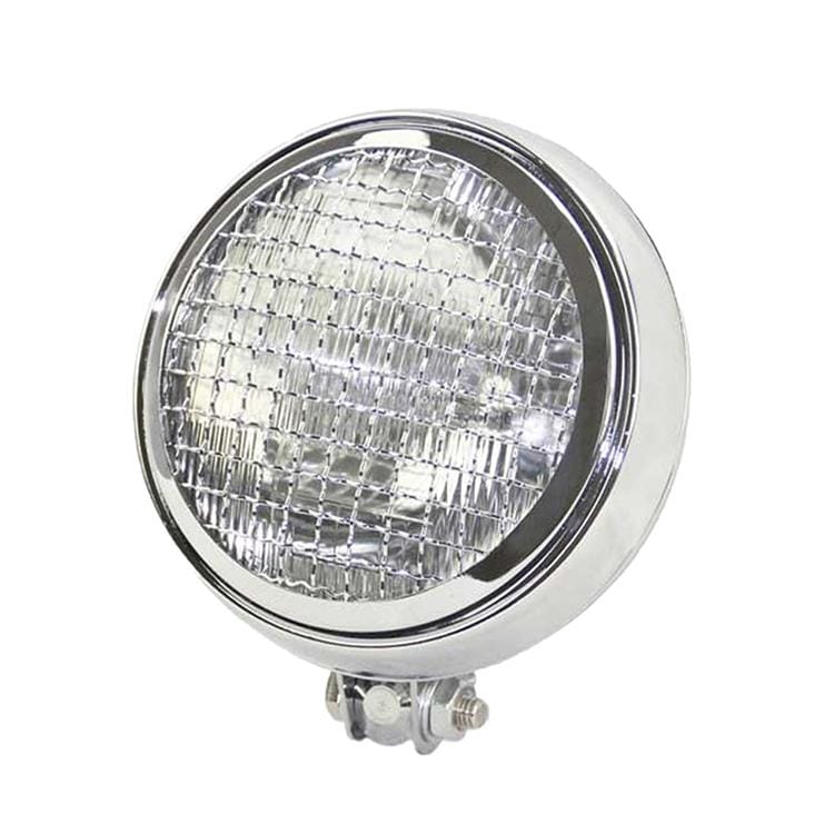 Motorcycle Silver Shell Harley Headlight Retro Lamp LED Light Modification Accessories (Yellow)