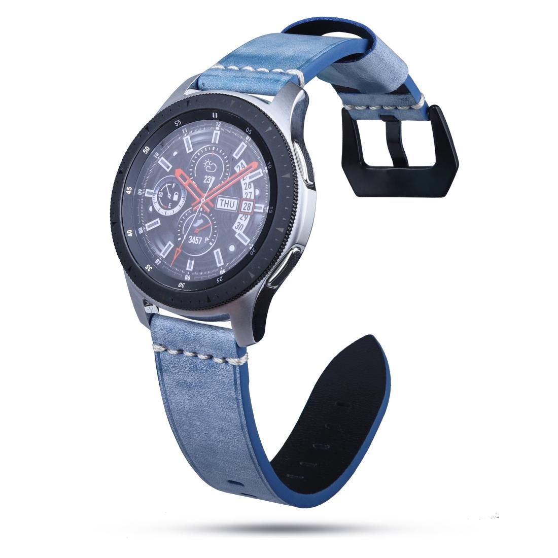 22mm Leather strap For Huawei Watch GT2e / GT2 46mm (Navy)