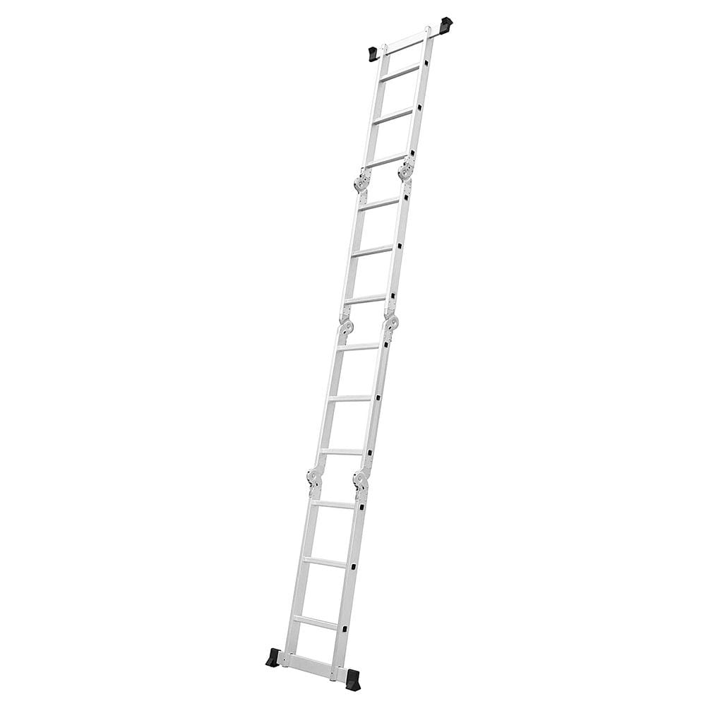 12.2ft Household Multifunctional Aluminum Alloy Small Joint Foldable Telescopic Ladder 12-step Unloading Ladder