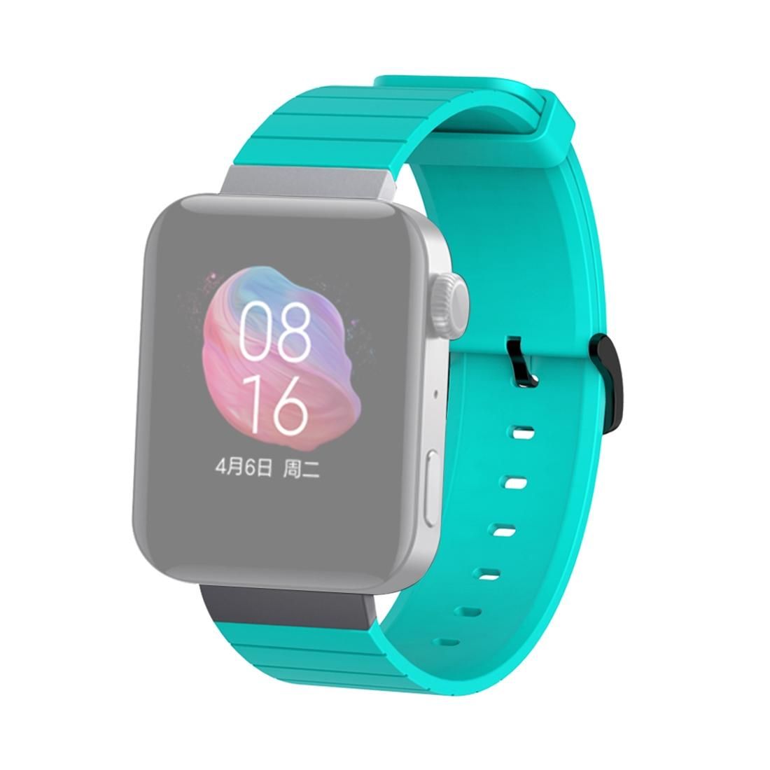 For Xiaomi Smart Watch Silicone Watchband Replacement Wrist Strap (Mint Green)