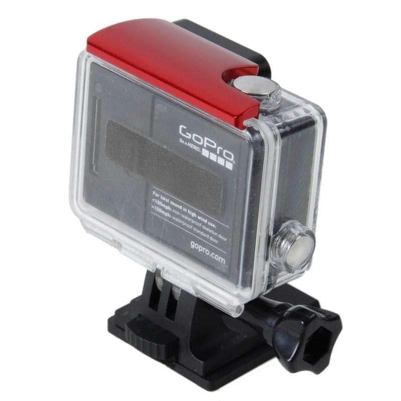 TMC CNC Aluminum Back Door Clip for Gopro HERO4 /3+ (Red)