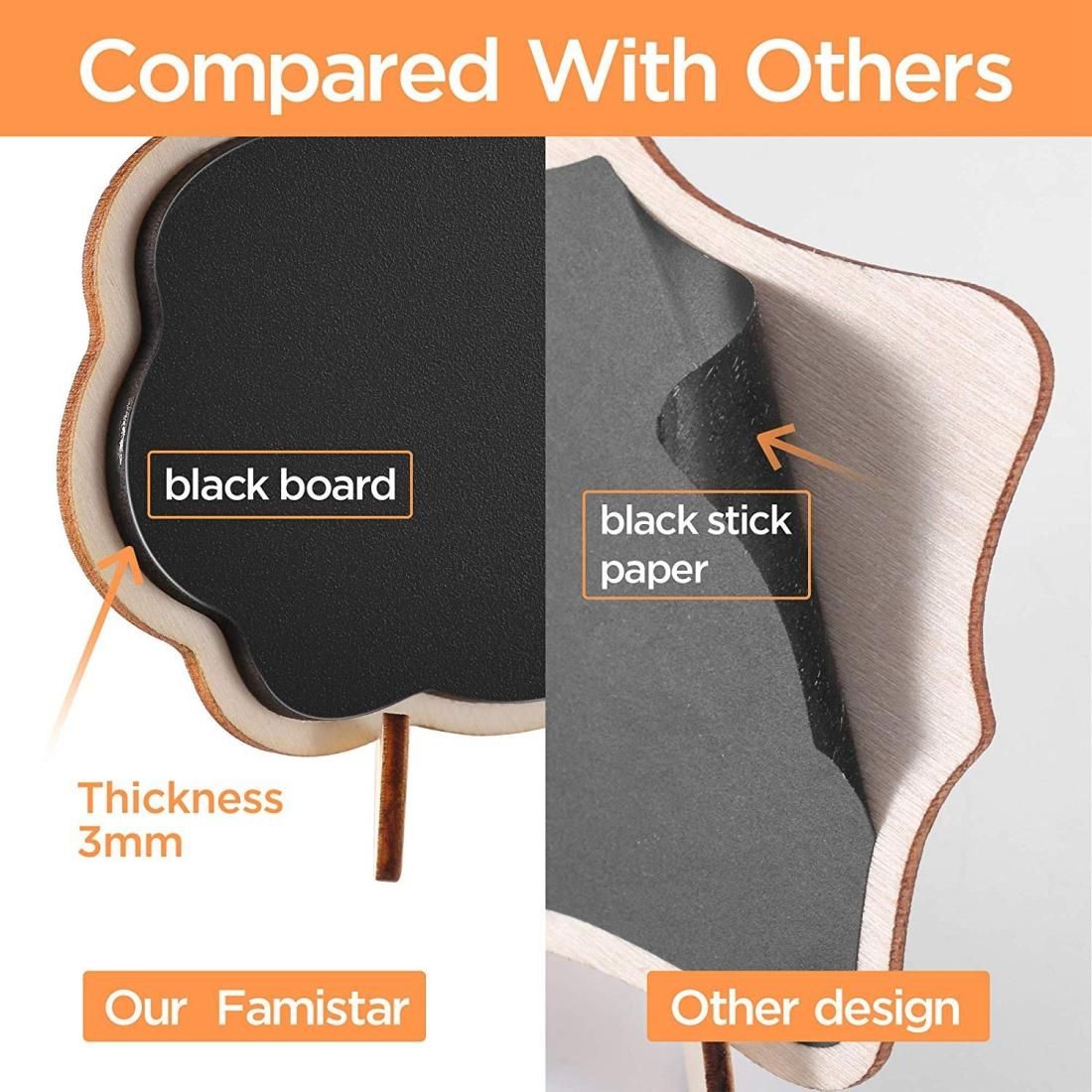 10 PCS Mini Thicker Cloud Shape Black Chalkboards Wood Small Message Board