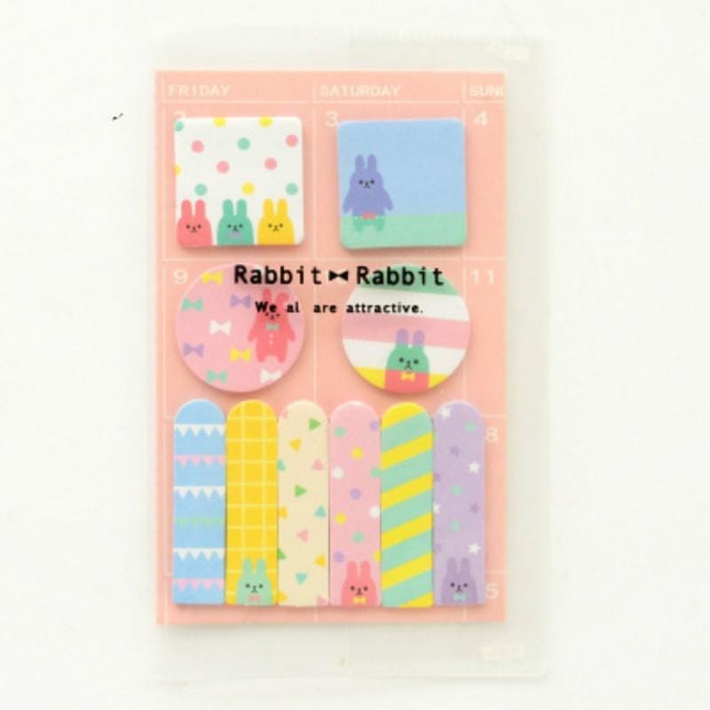 2 PCS Creative Cute Cartoon Week Plan N Times Post Sticky Note Pocket Account Accessories Free Stickers (Pink)
