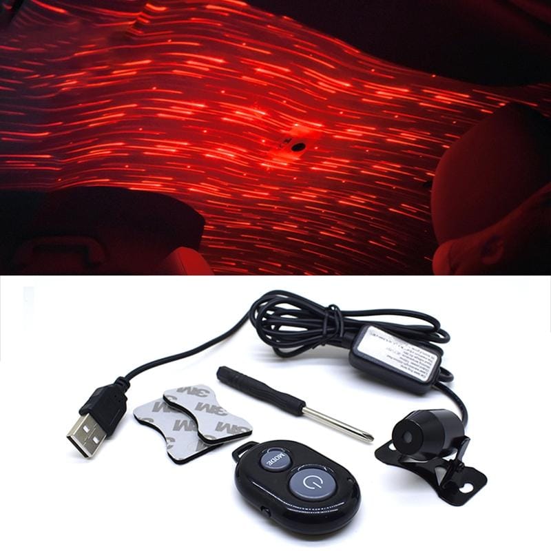 Roof Ceiling Atmosphere Decoration Red Light Star Night Lights Meteor Lamp Projector with Remote Control