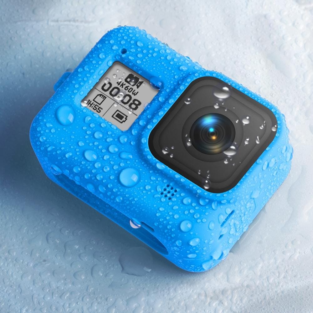 Silicone Protective Case Cover with Wrist Strap for GoPro HERO8 Black (Black)