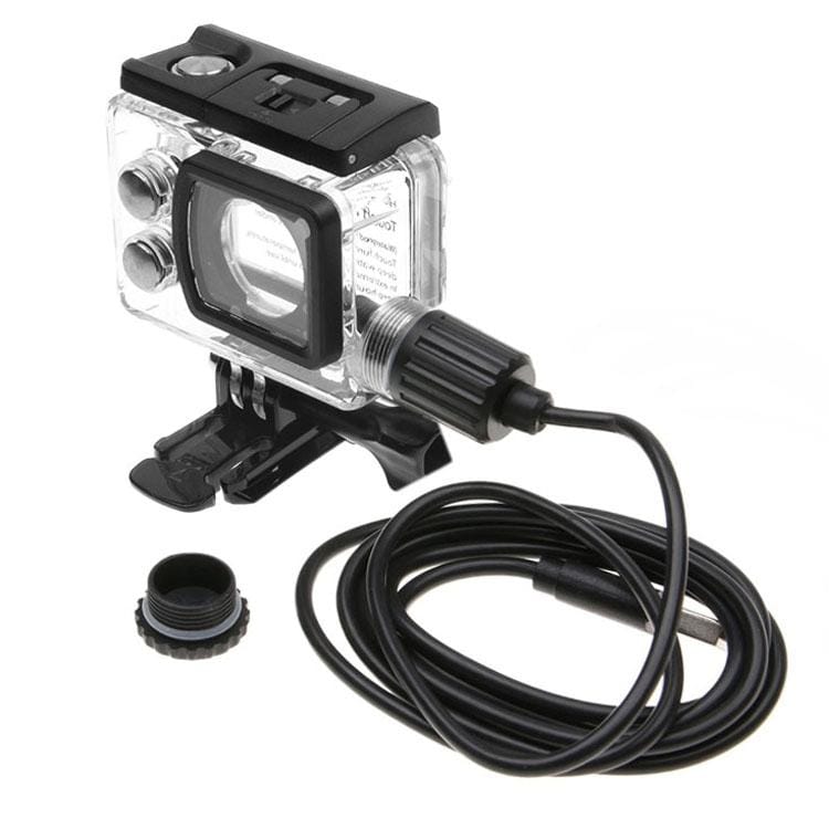 Touch Screen Waterproof Housing Protective Case for SJCAM SJ7 LEGEND, with Car Charger Cable & Buckle Basic Mount & Screw