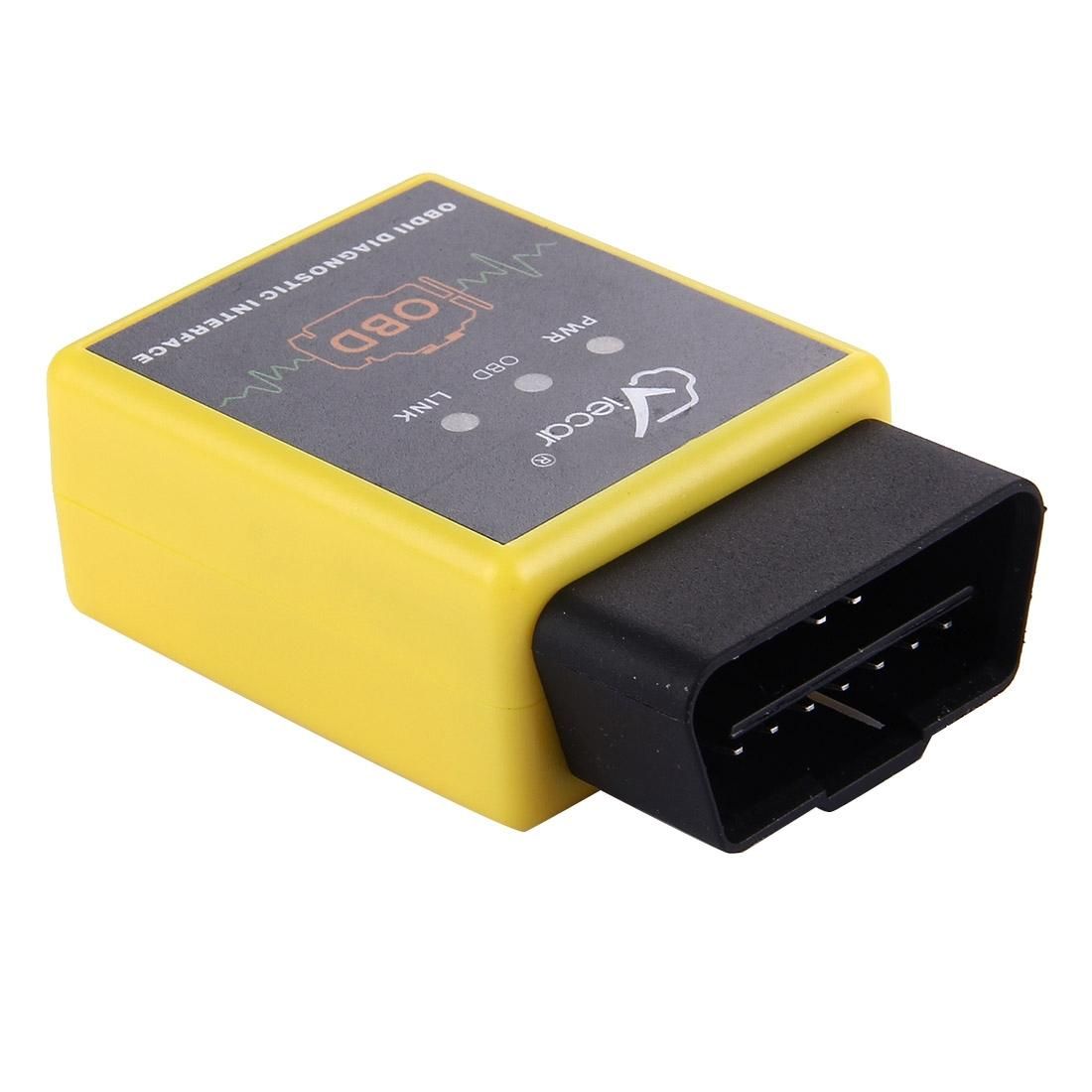 Viecar VC002-A Mini OBDII ELM327 Bluetooth Car Scanner Diagnostic Tool, Support Android / Symbian / Windows (Yellow)