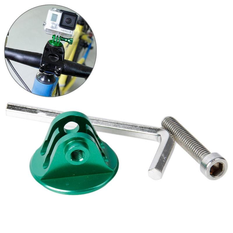TMC Bike Head Mount with Screw & Hex Screwdriver for GoPro  NEW HERO /HERO6   /5 /5 Session /4 Session /4 /3+ /3 /2 /1, Xiaoyi and Other Action Cameras (Green)