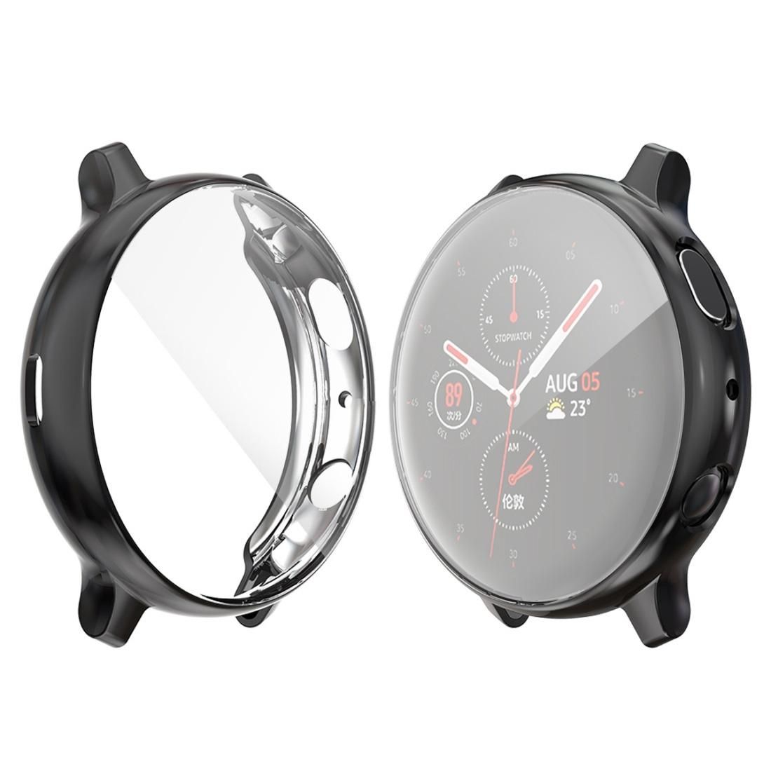 For Samsung Galaxy Watch Active 2 40mm ENKAY Hat-prince Full Coverage Electroplate TPU Case (Black)