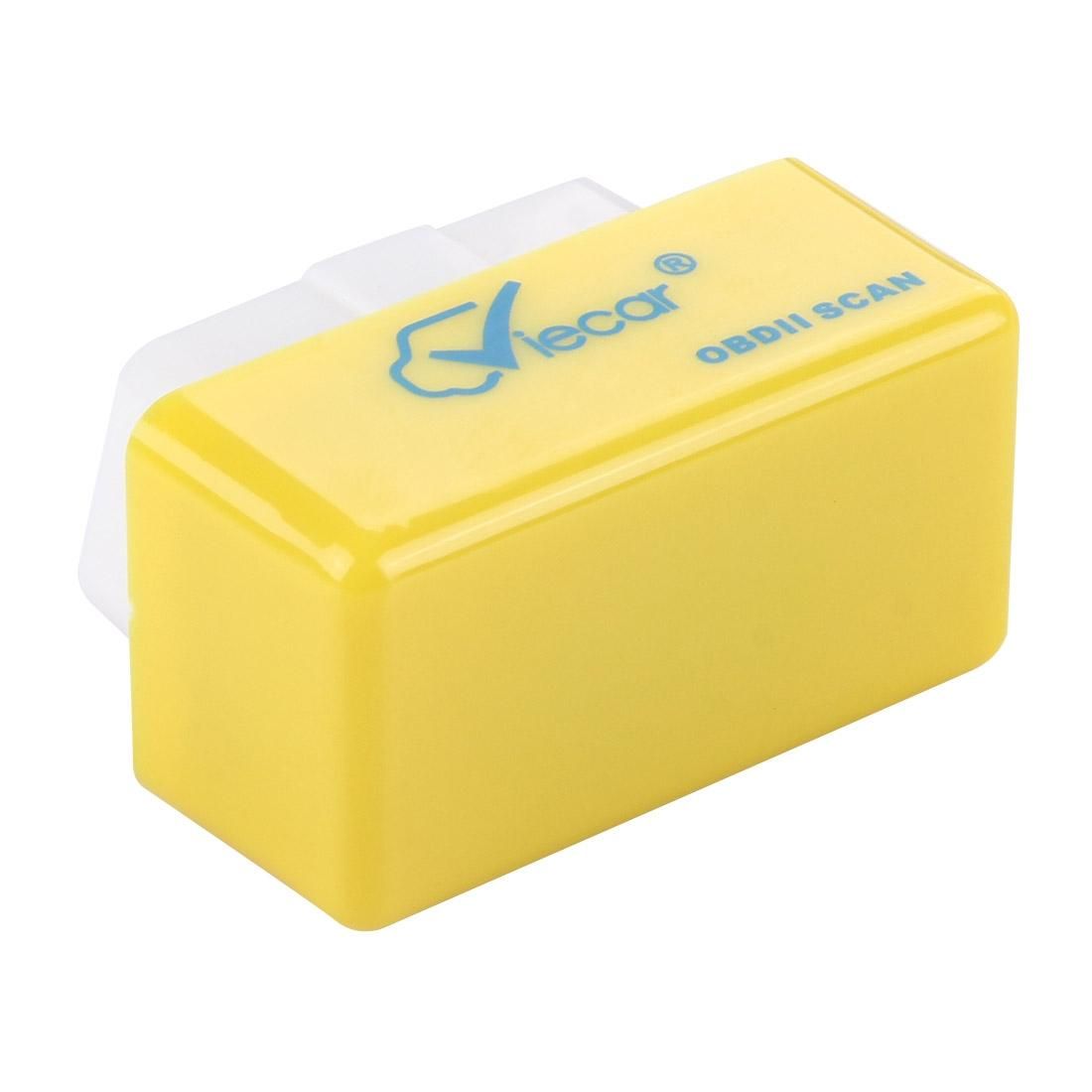 Viecar VC001-A Mini OBDII ELM327 Bluetooth Car Scanner Tool, Support Android / Symbian / Windows (Yellow)