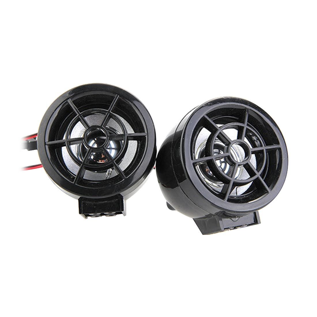 2 PCS Motorcycle Universal Waterproof Audio Alarm System, Support TF Card MP3 FM