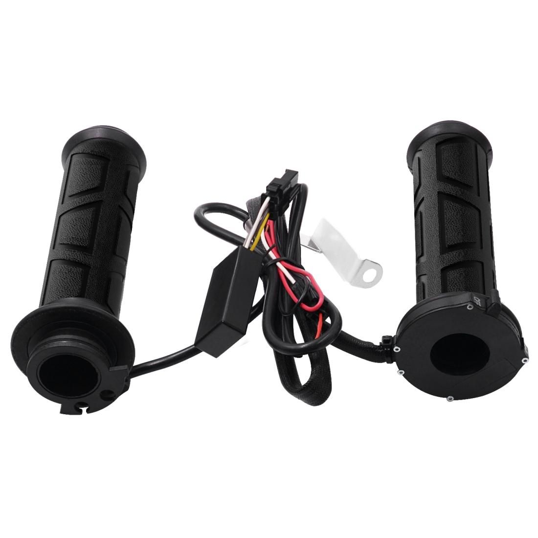 WUPP CS-095D1 Motorcycle Modified Adjustable Temperature Silicone Universal Electric Heating Hand Cover Heated Grip Handlebar (Black)