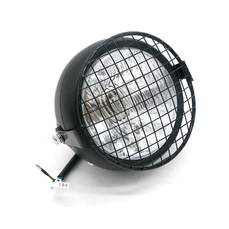Motorcycle Reticular Retro Lamp LED Headlight Modification Accessories for Halley CG125 / GN125 (White)