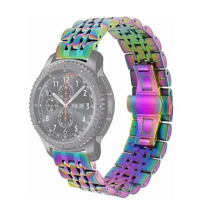 22mm For Huawei Watch GT2e GT2 46mm Seven Stainless Steel Straps (Color)