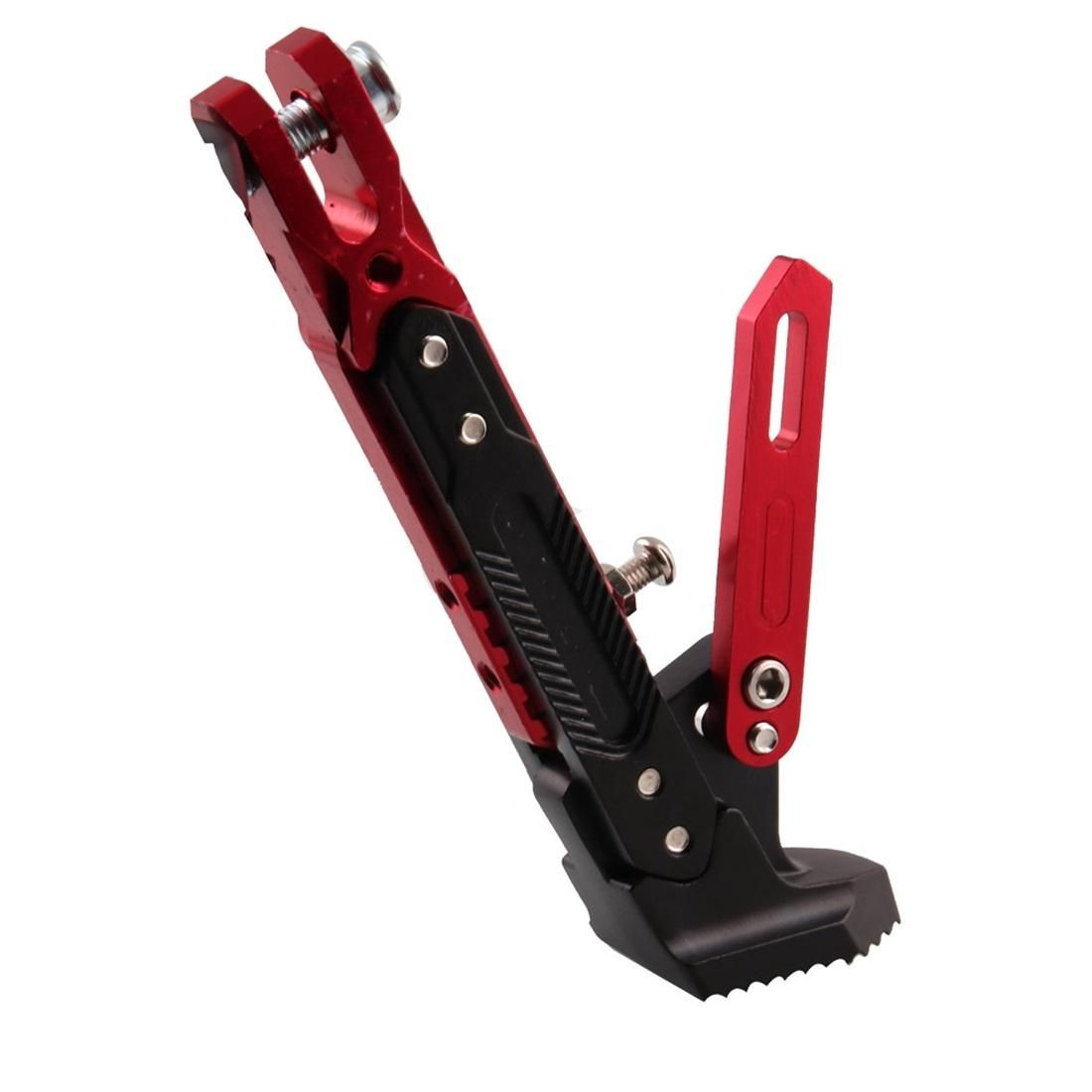 Motorcycle Adjustable Non-slip Parking Scaffold Foot Kickstand (Red)
