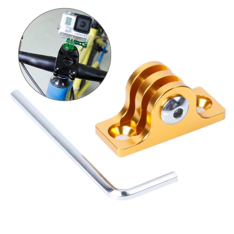 TMC HR143 Adapter Mount for GoPro  NEW HERO /HERO6   /5 /5 Session /4 Session /4 /3+ /3 /2 /1, Xiaoyi and Other Action Cameras (Gold)
