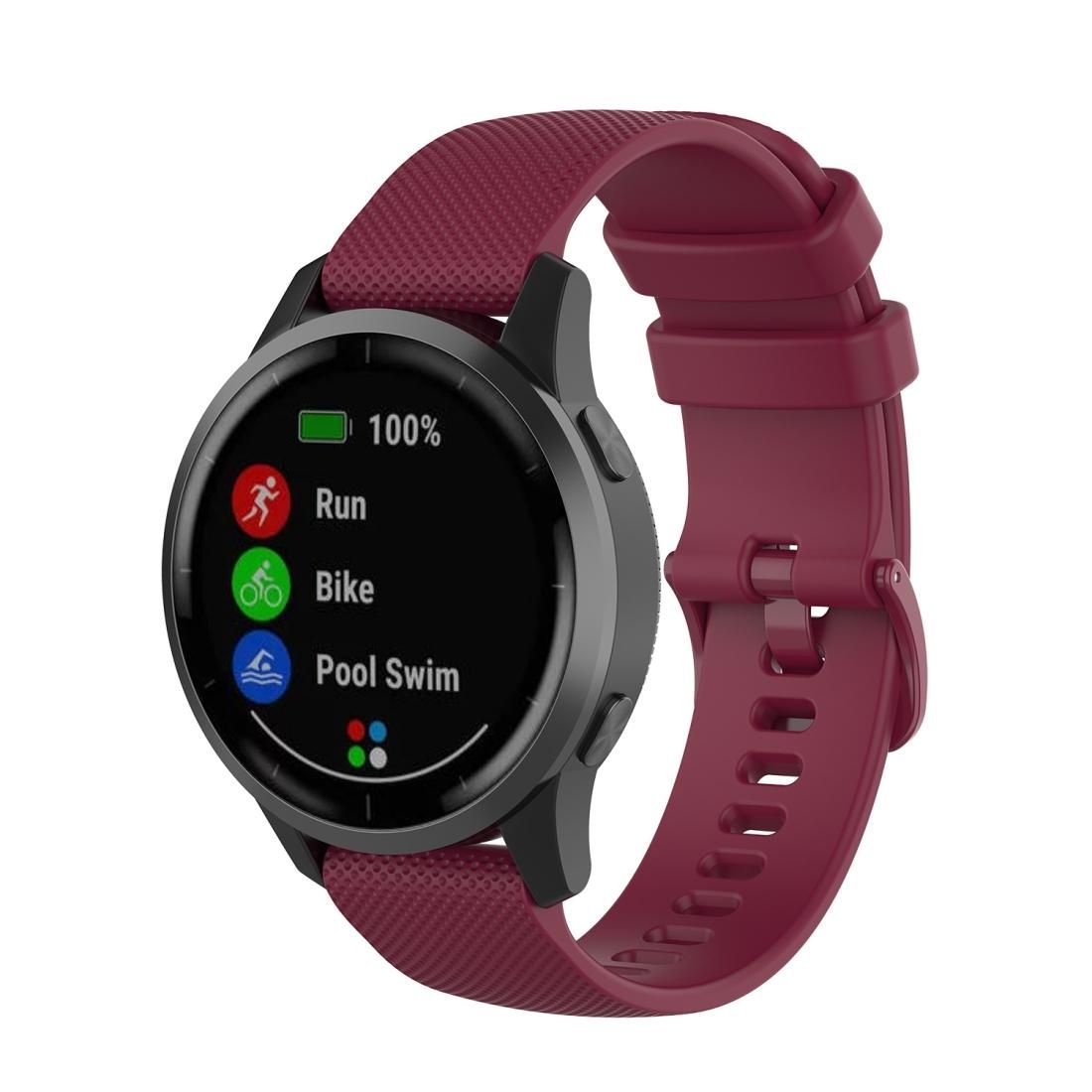 22mm For Huawei Watch GT2e GT2 46mm Silicone strap (Wine Red)
