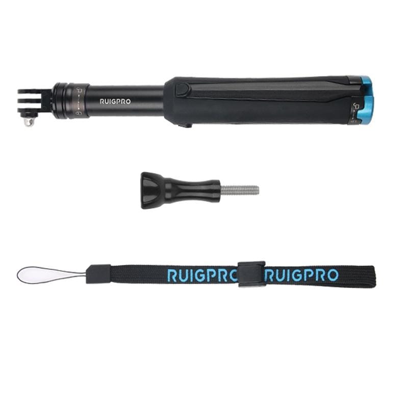 Portable Foldable Tripod Holder Selfie Monopod Stick for GoPro HERO9 Black / HERO8 Black /7 /6 /5 Session /5 /4 Session /4 /3+ /3 /2 /1, Xiaoyi Sport Cameras, Length: 23.5-81cm