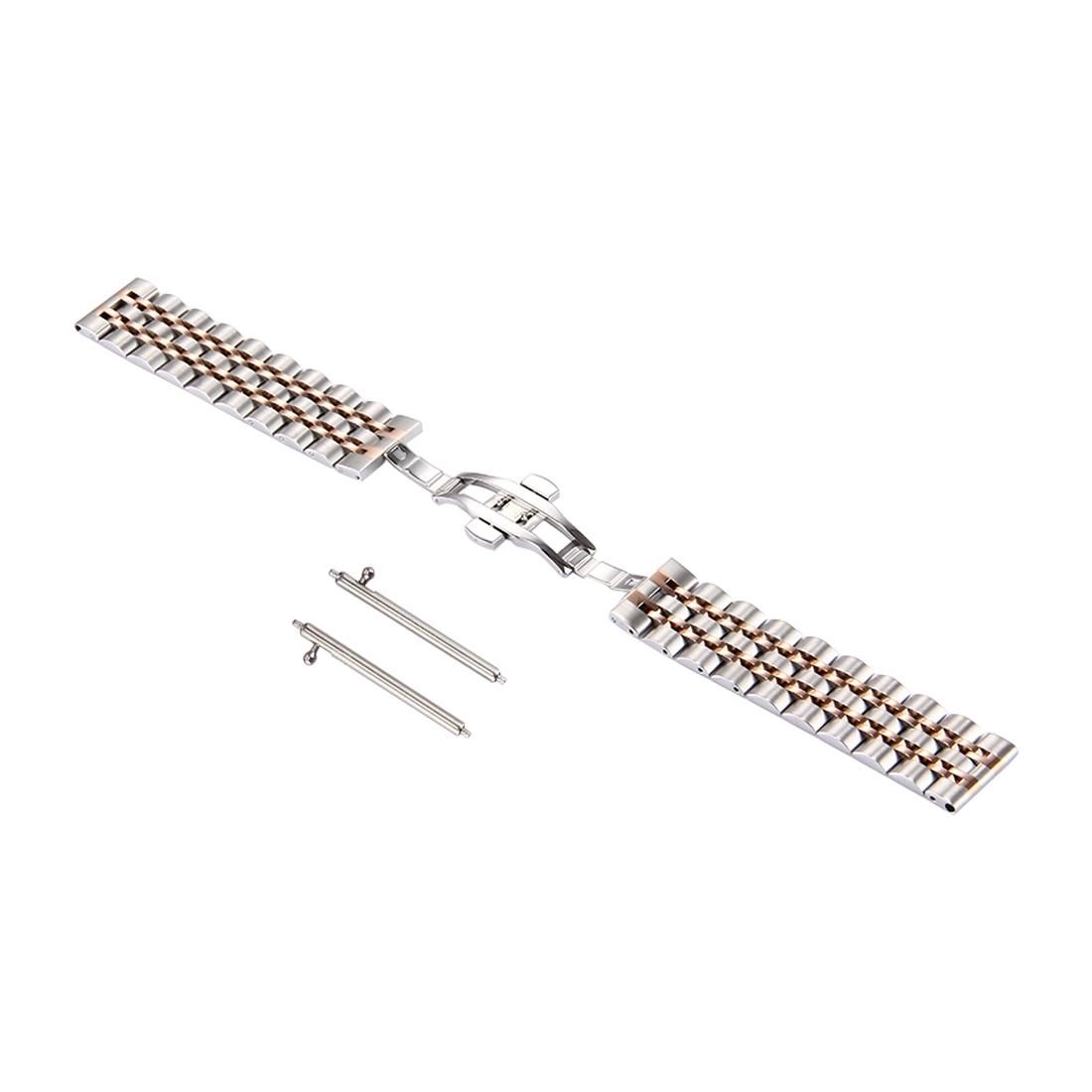For Samsung Gear S3 Classic Smart Watch Hidden Butterfly Buckle 7 Beads Stainless Steel Watchband (Style2)