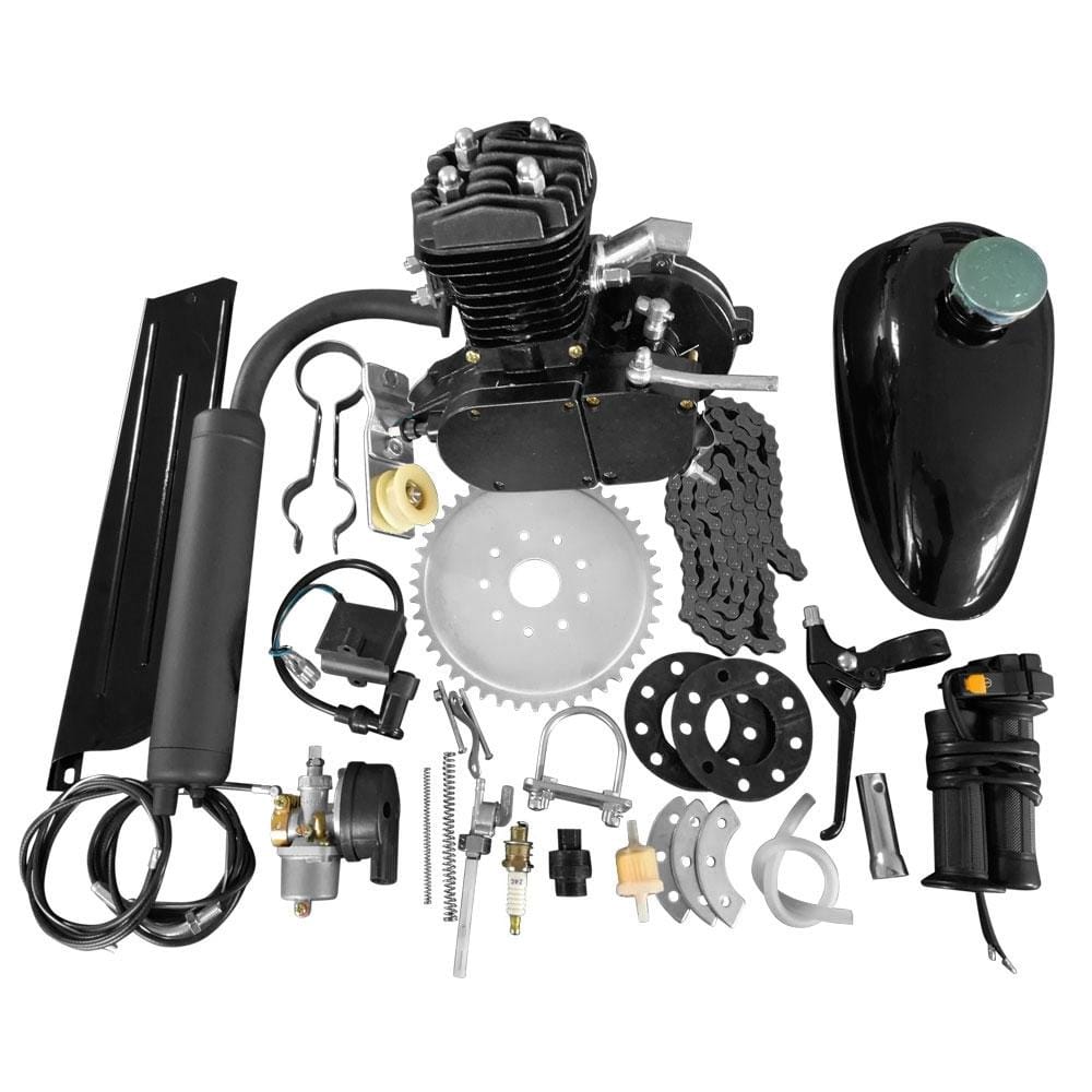 50cc 2-stroke High Power Engine Bicycle Motor Kit for 26 inch / 28 inch Motorcycles (Black)