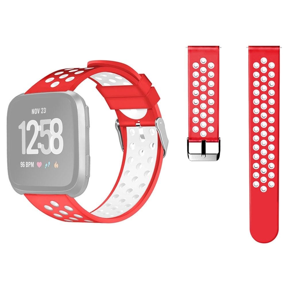 For Fitbit Versa Simple Fashion Silicone Watch Strap (Red)
