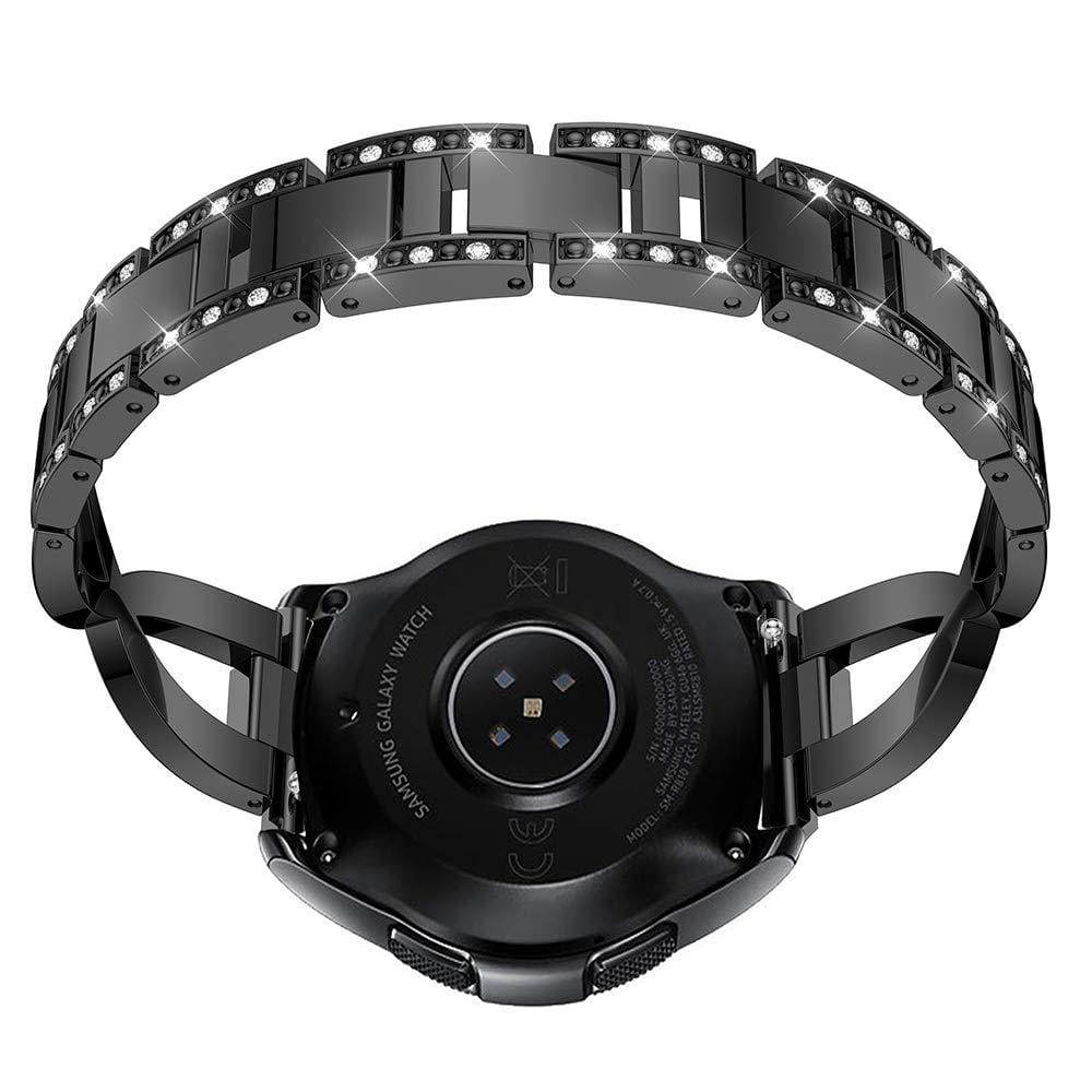 For Samsung GearS3 / Ticwatch Pro / HUAWEI GT Universal 22mm Metal Diamond Strap (Rose gold)