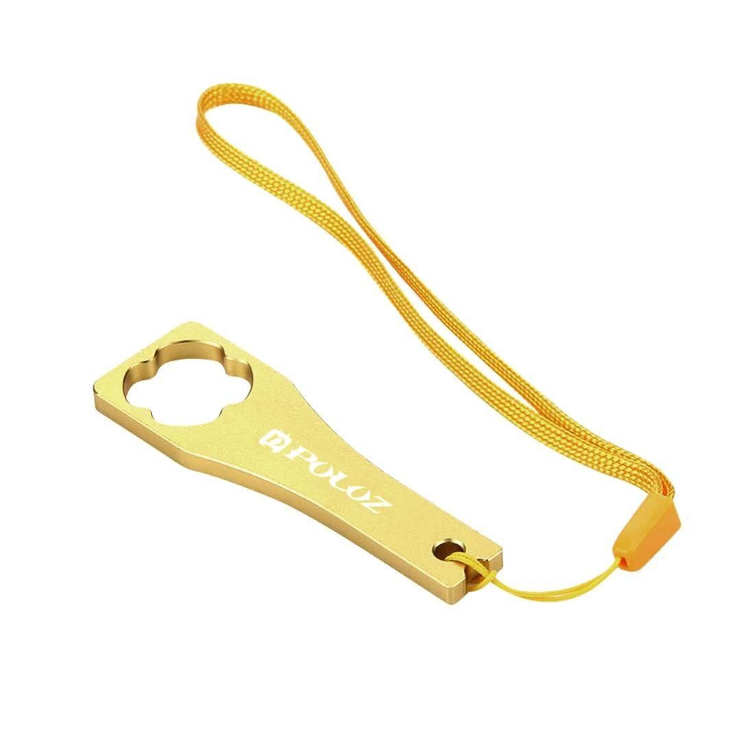 PULUZ CNC Aluminum Alloy Tighten Screw Cap Wrench Tool for GoPro HERO9 Black / HERO8 Black / HERO7 /6 /5 /5 Session /4 Session /4 /3+ /3 /2 /1, Xiaoyi and Other Action Cameras (Gold)