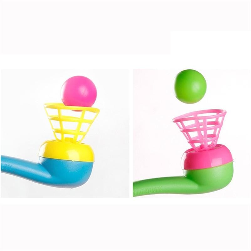 3 PCS Children Toy Suspension Blow Ball Nostalgic Toy Blowing Music Magic Hanging Ball, Random Color Delivery