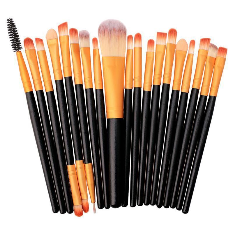 20 in 1 Plastic Handle Soft Head Foundation Eye Lip Multi-function Brush Makeup Tools (Style2)