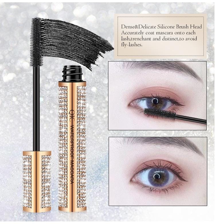 QIC Q810 Star Diamond Waterproof Mascara Black Thick Lengthening Eye Lashes