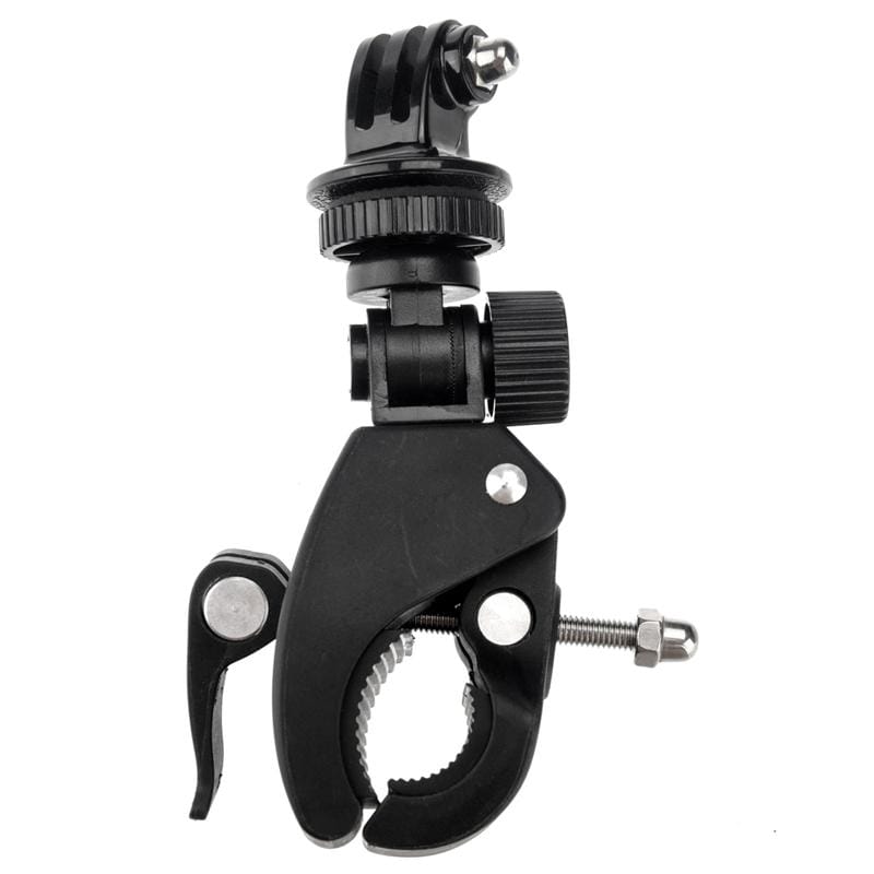ST-93 Universal Bicycle Mount Clip for GoPro  NEW HERO /HERO6   /5 Session /5 /4 Session /4 /3+ /3 /2 /1, Xiaoyi Sport Cameras (Black)