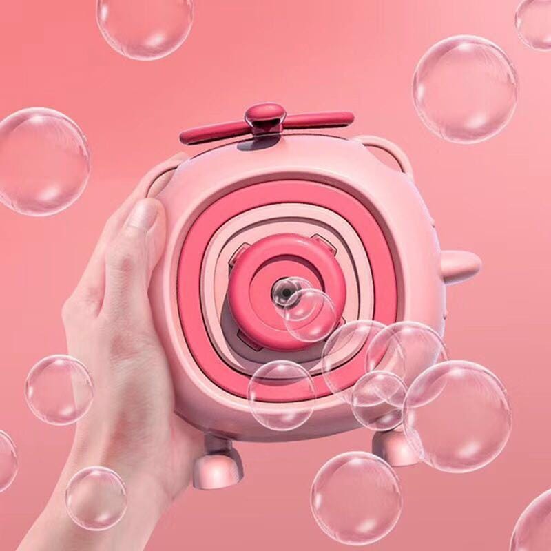 Aircraft Electric Children Toy Bubble Camera Machine (Pink)