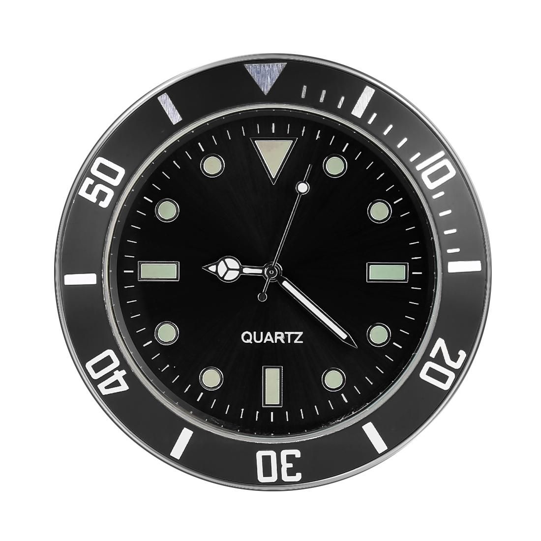 Car Paste Clock Car Luminous Watch (Black)