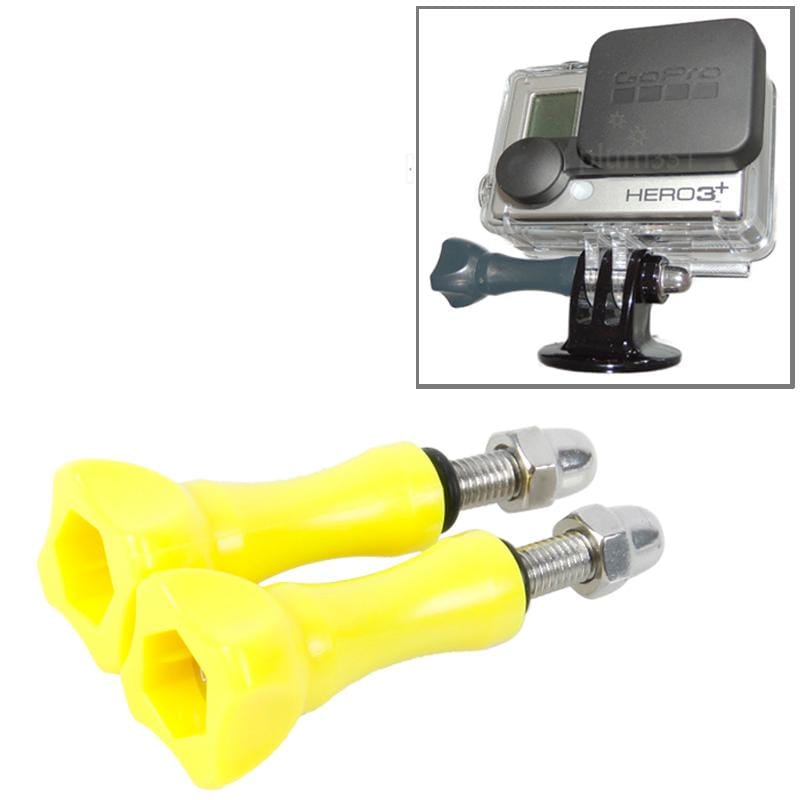2 PCS TMC HR171 Plastic 5.5cm Thumb Screw for GoPro HERO4 /3+ /3 /2 Cameras (Yellow)