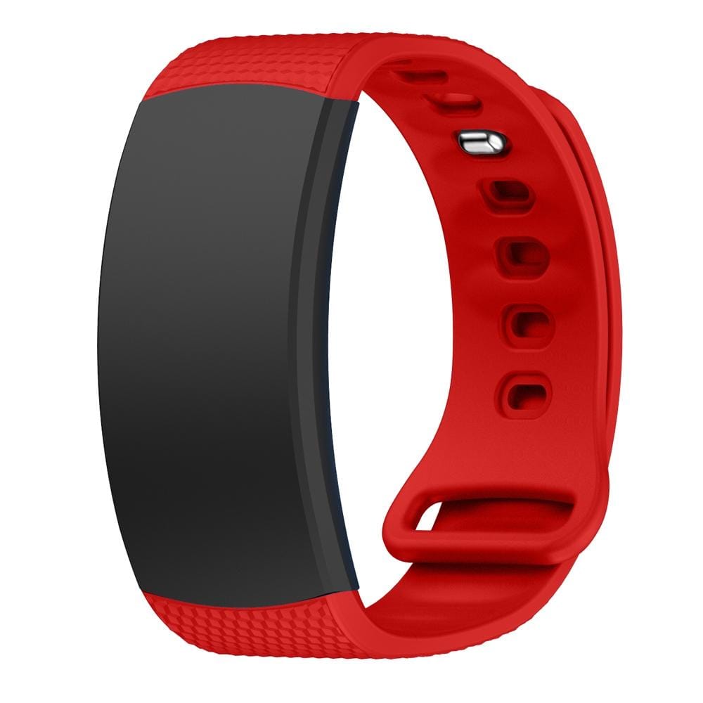 Silicone Wrist Strap Watch Band for Samsung Gear Fit2 SM-R360, Wrist Strap Size:126-175mm (Red)