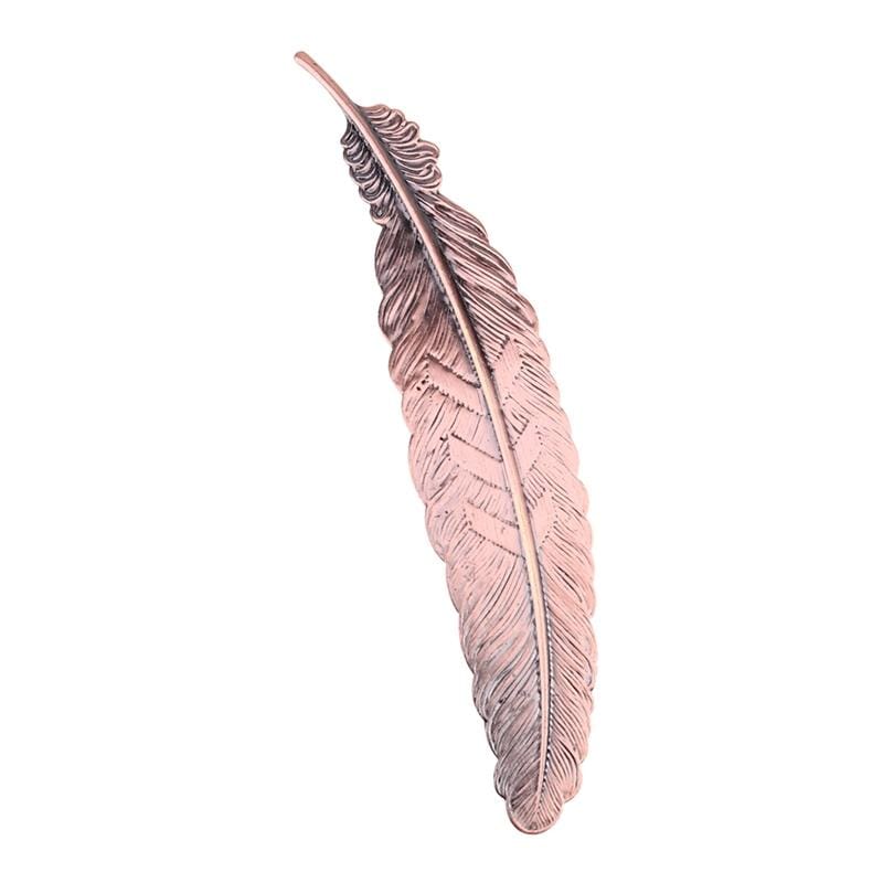 10 PCS Creative Metal Feather Bookmark Vintage Book Markers (Style3)