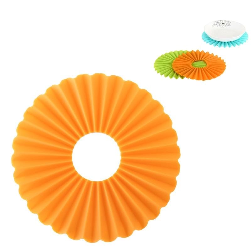 Folding Silicone Placemat High Temperature Resistant Non-slip Dishes Thickening Heat Insulation Pad Coaster (Rose Red)