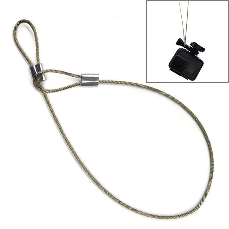 30cm Action Camera Universal Screw Anti-lost Wire Safety Rope for GoPro Fusion/Hero6/Hero5/Xiaoyi/Xiaomi (Silver)