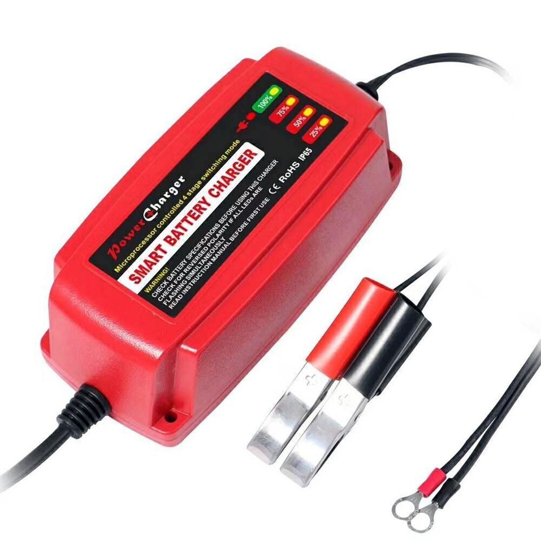 12V  Intelligent Automatic Battery Smart Battery Power Charger AC Plug Option: EU/UK/US Plug (Style5)