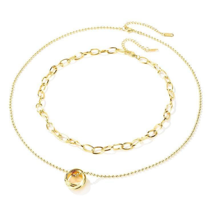 OPK 1698 Personality Creative Necklace Bracelet Dual-use Jewelry, Color:Steel Color