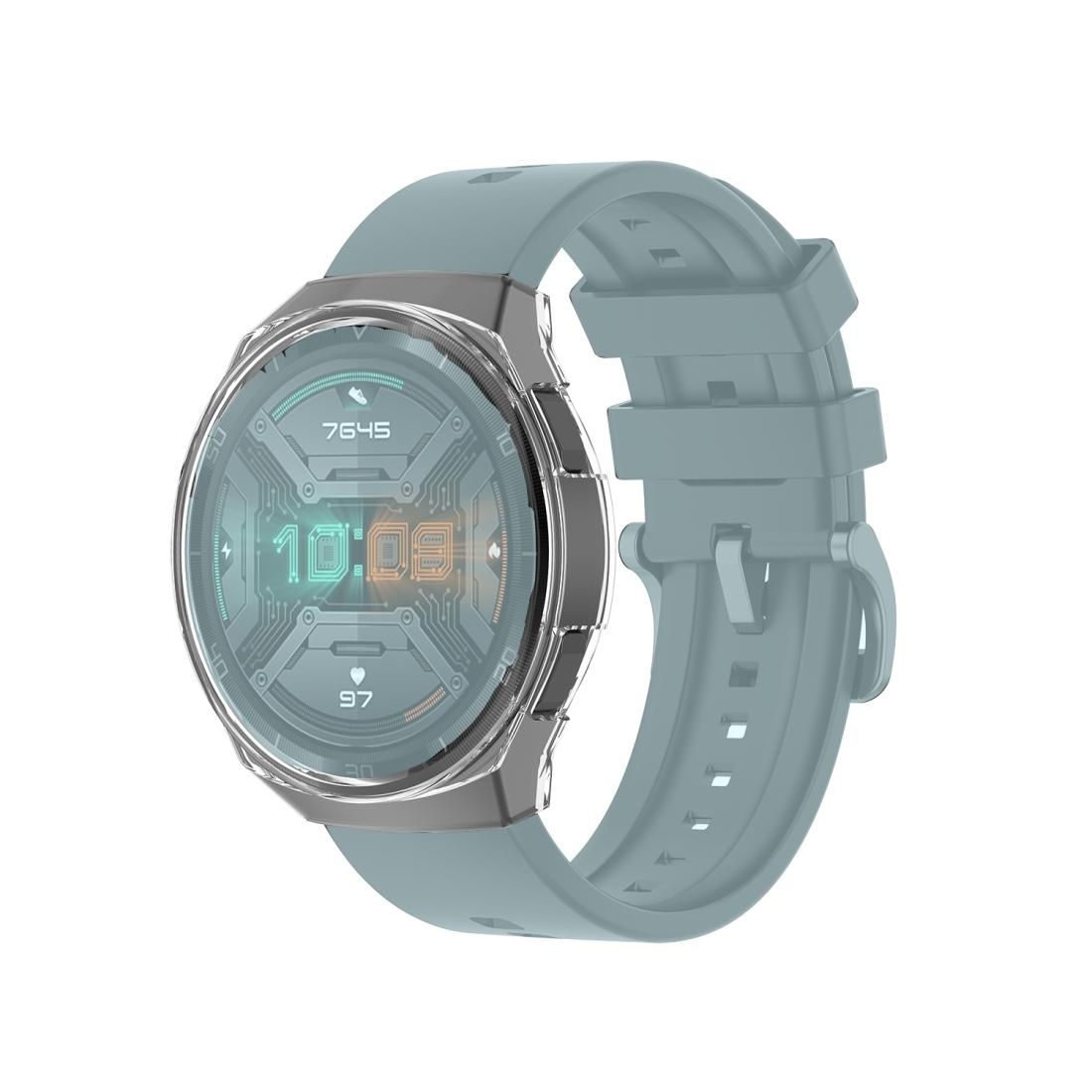 For Huawei Watch GT 2e Transparent TPU Silicone Watch Case (Transparent White)